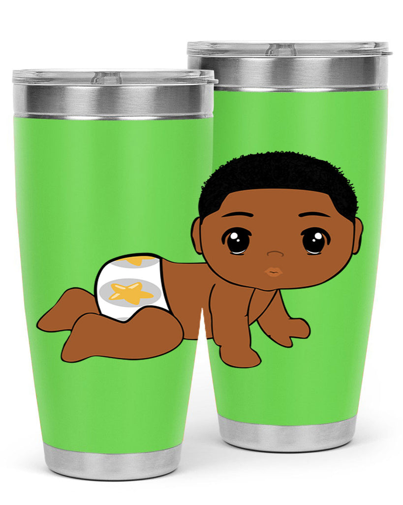 black baby boy 3#- black men - boys- tumbler