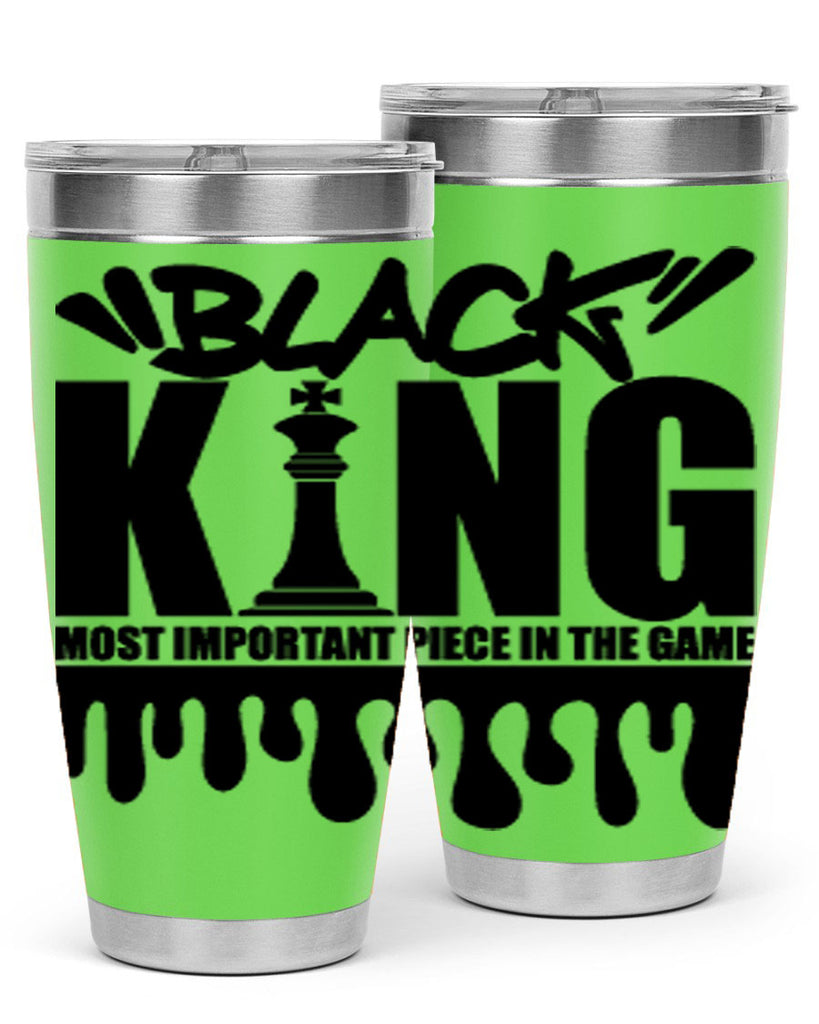 black king 174#- black words phrases- Cotton Tank