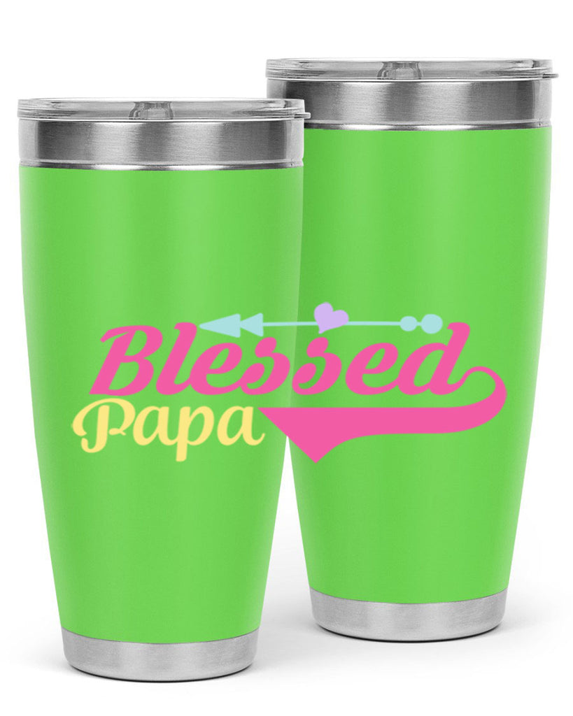 blessed papa 73#- grandpa - papa- Tumbler
