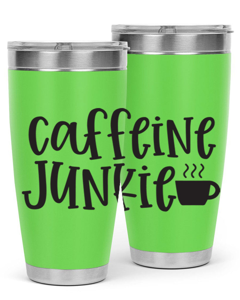 caffeine junkie 412#- mom- Tumbler