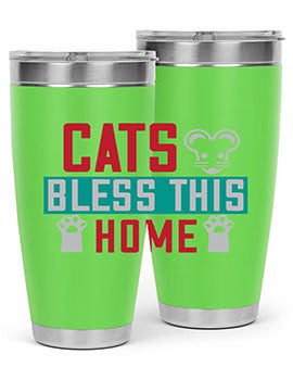 cats bless this home Style 36#- cat- Tumbler
