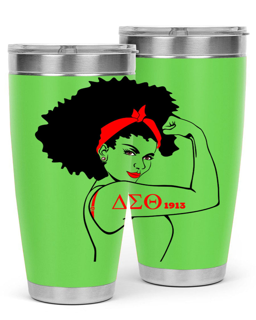 delta sigma theta 6#- black words phrases- Cotton Tank
