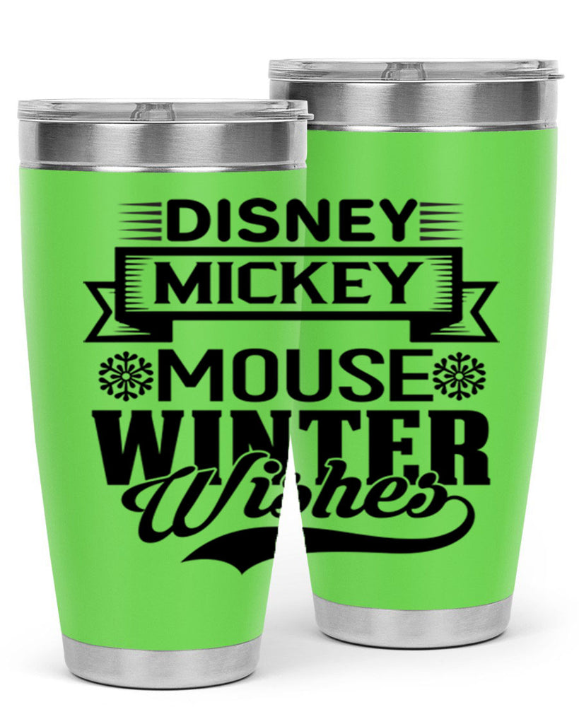 disney mickey mouse winter wishes 93#- winter- Tumbler