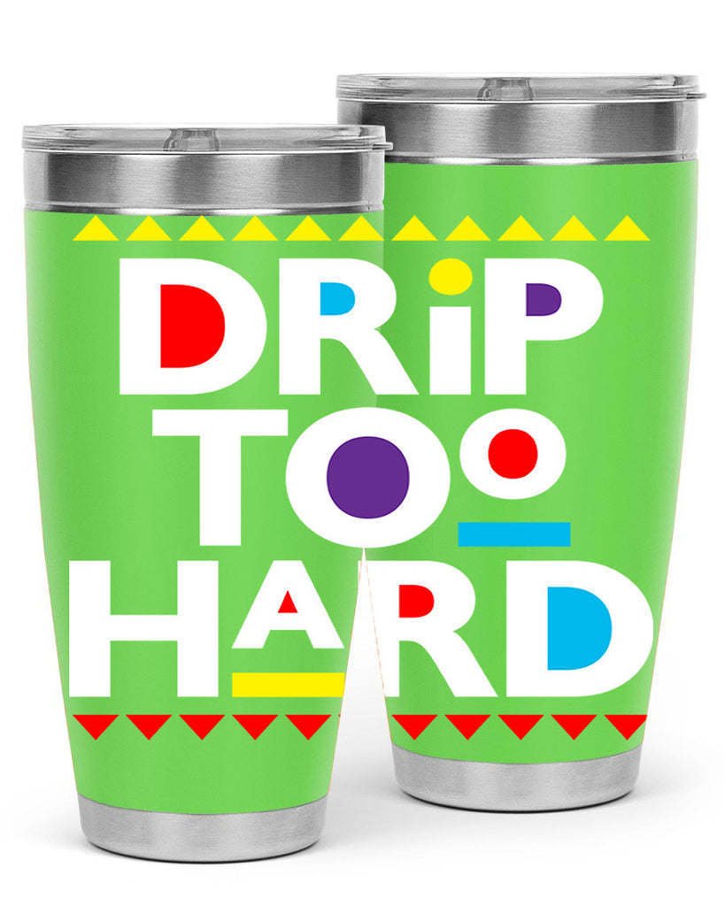 drip too hard 163#- black words phrases- Cotton Tank