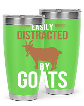 easily distracted by goats Style 5#- goat- Tumbler