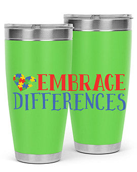 embrace differences Style 13#- autism- Tumbler