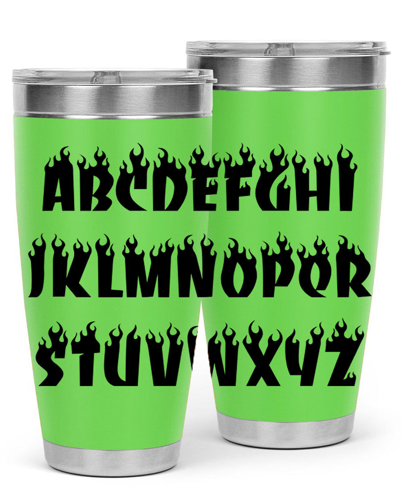 flame font 153#- black words phrases- Cotton Tank