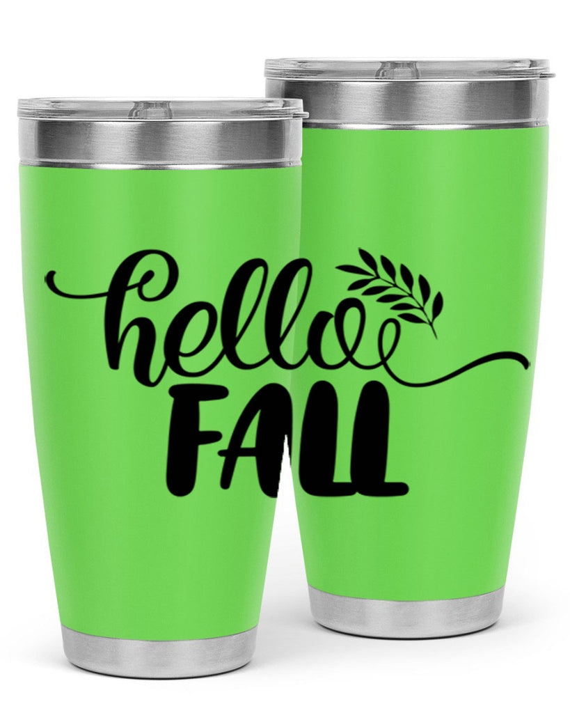 hello fall 54#- thanksgiving- Tumbler