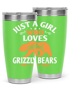 just a girl who loves Grizzly Bears 20#- Bears- Tumbler