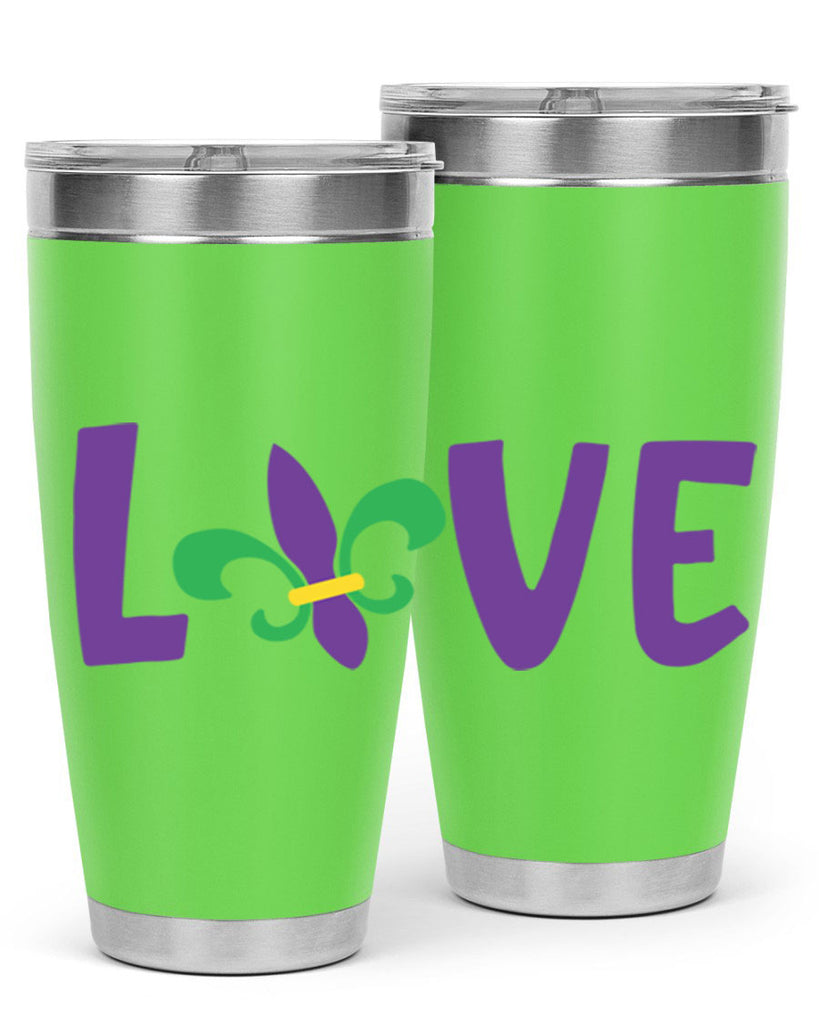 love 80#- mardi gras- Tumbler