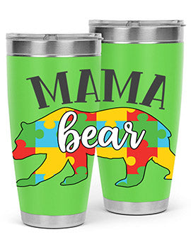 mama bear Style 32#- autism- Tumbler