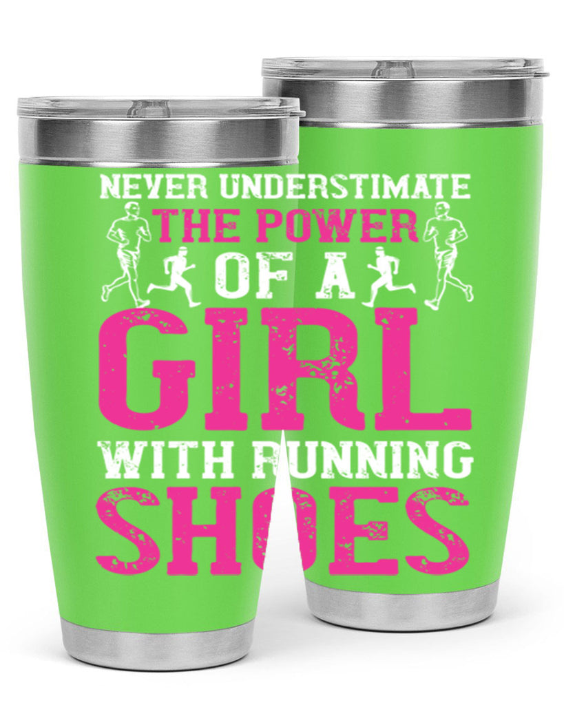 never understimate the power of a girl with running shoes 29#- running- Tumbler