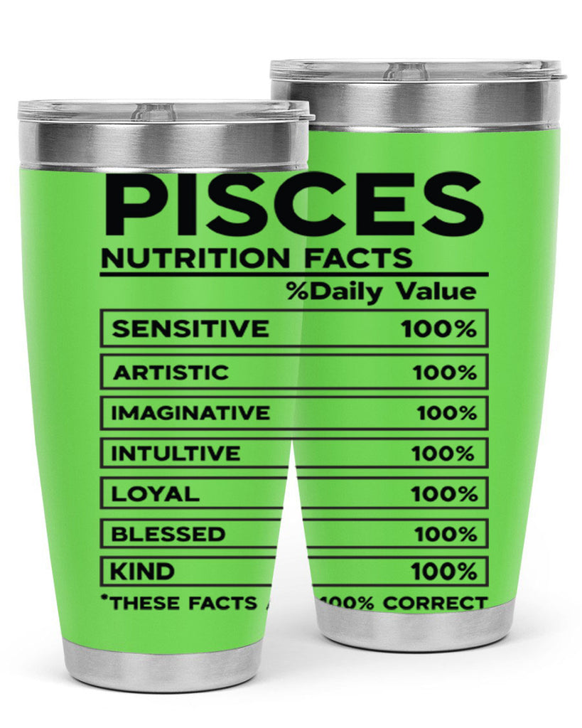 pisces Nutrition Facts 367#- zodiac- Tumbler