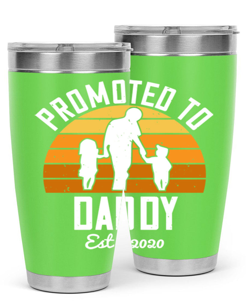 promoted to daddy est 187#- fathers day- Tumbler