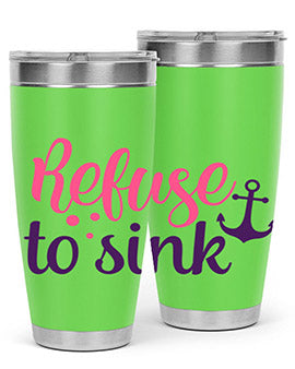 refuse to sink Style 4#- breast cancer- Tumbler