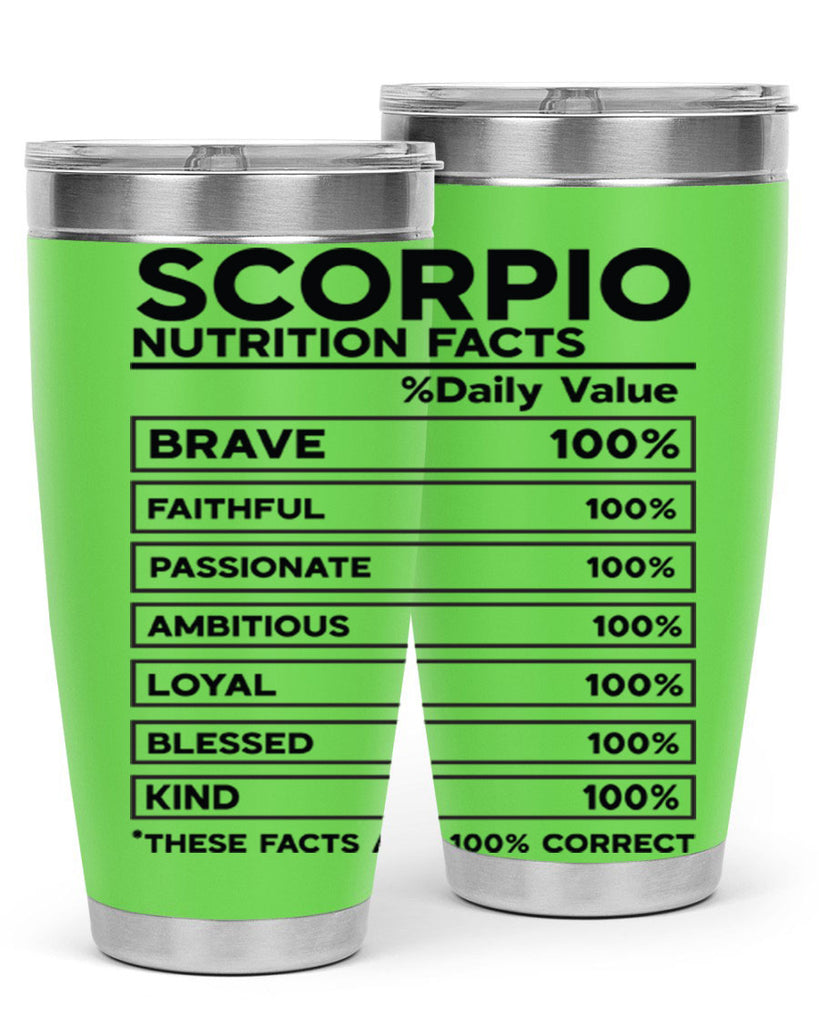 scorpio Nutrition Facts 434#- zodiac- Tumbler