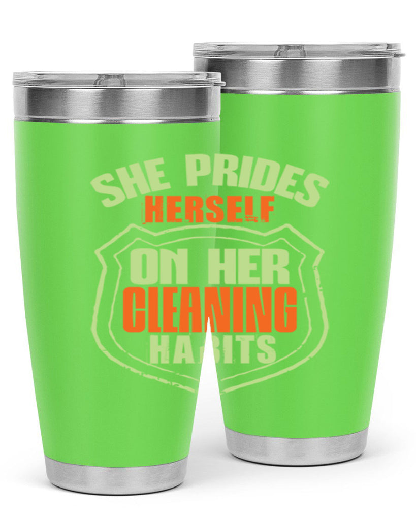she prides hereself on her cleaning habits Style 15#- cleaner- tumbler