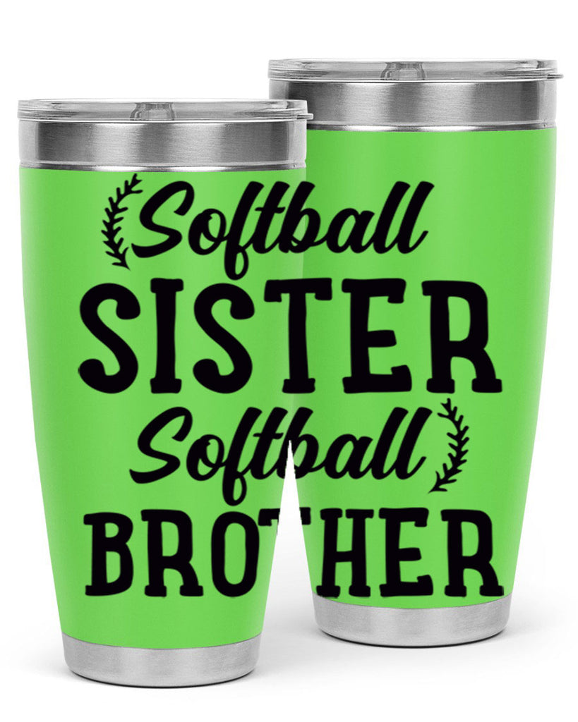 softball sister softball brother 2273#- softball- Tumbler