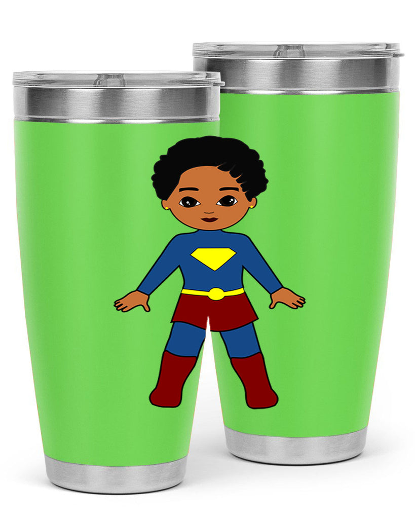 super kid 3#- black men - boys- tumbler
