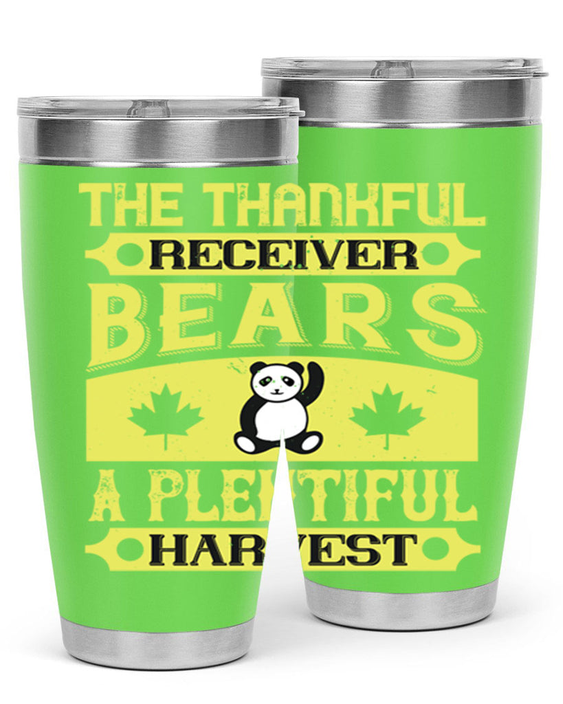 the thankful receiver bears a plentiful harvest 2#- thanksgiving- Tumbler