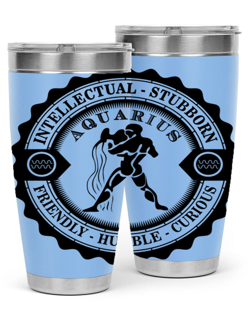 Aquarius balck 44#- zodiac- Tumbler