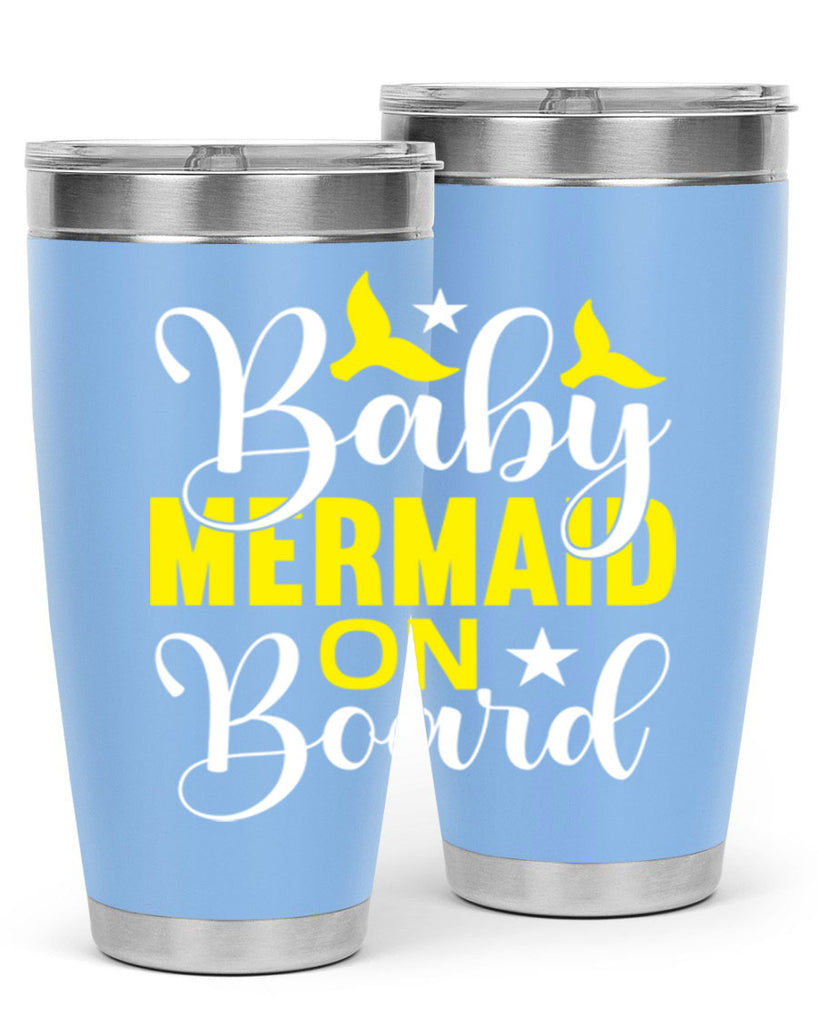 Baby Mermaid on Board 21#- mermaid- Tumbler