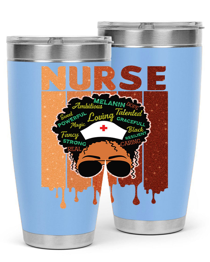 Black Nurse African Melanin Juneteenth 22#- Juneteenth- tumbler