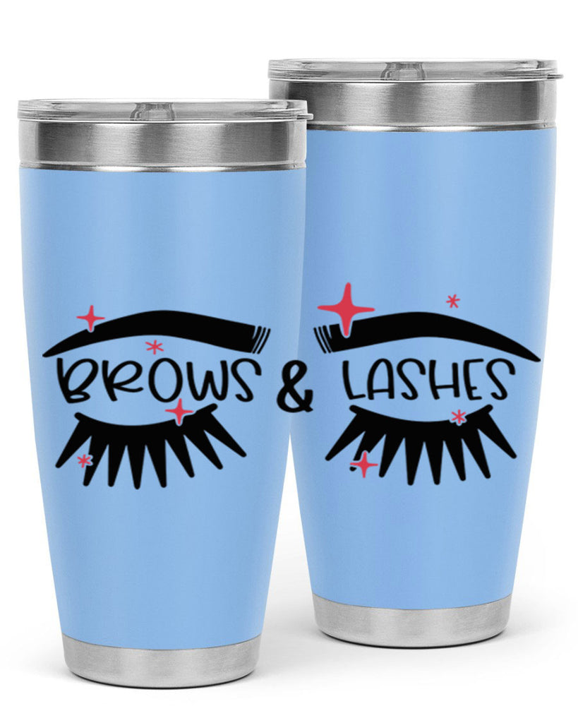 Brows Lashes Style 123#- make up- Tumbler