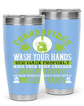 Coronavirus Wash Your Hands Use Style 1#- corona virus- Tumbler