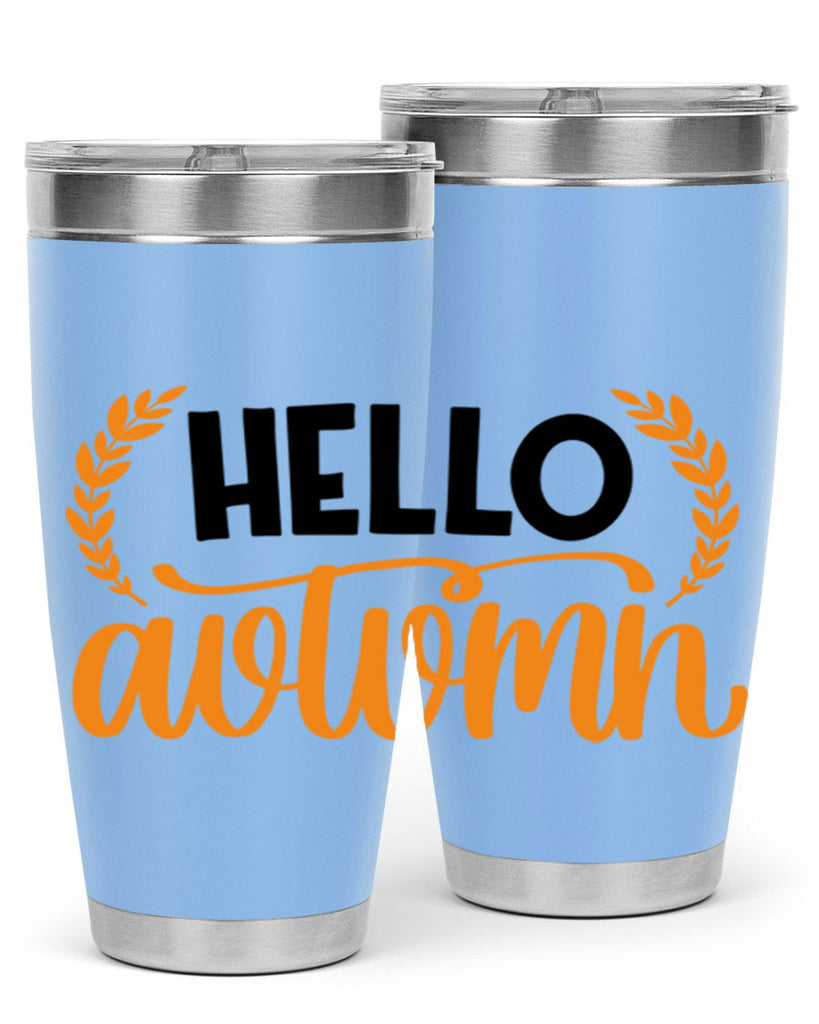 Hello Autumn 493#- fall- Tumbler