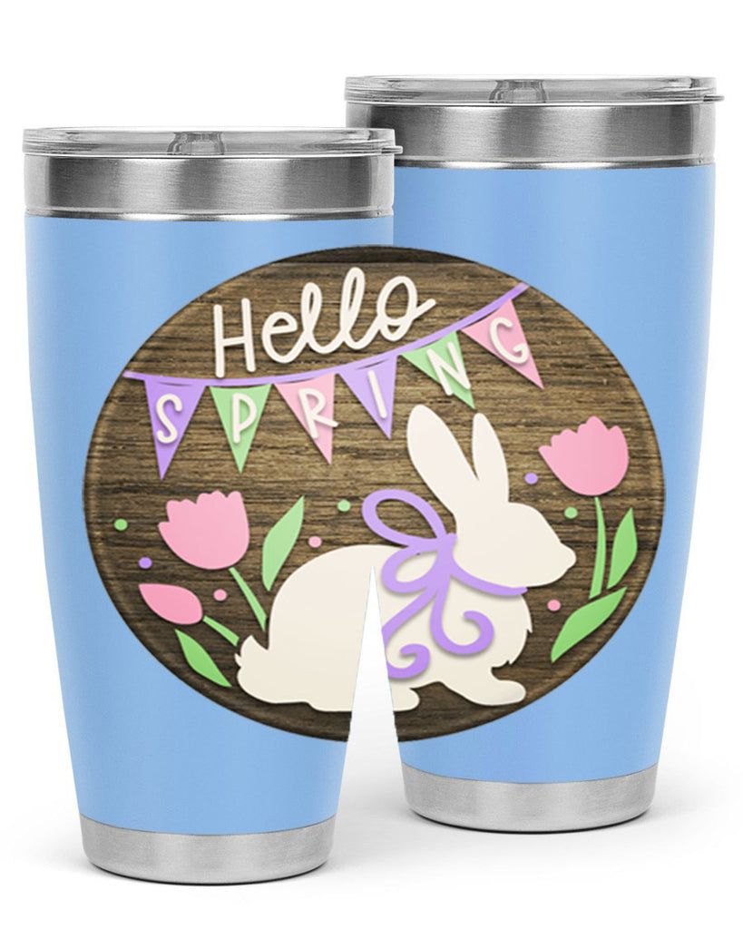 Hello spring bunny Mockup190#- spring- Tumbler