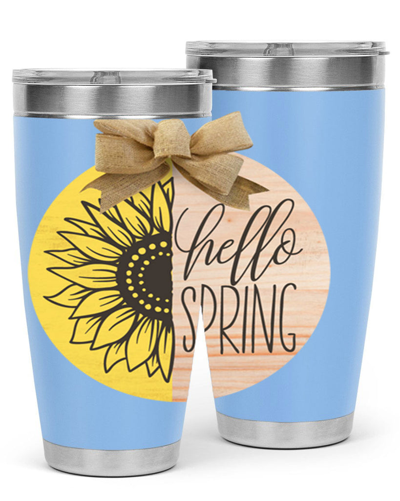 Hello spring half sunflower Mockup198#- spring- Tumbler