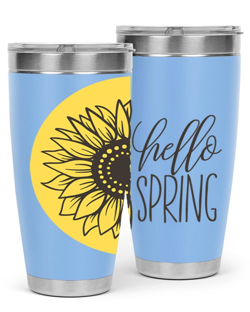 Hello spring half sunflower199#- spring- Tumbler