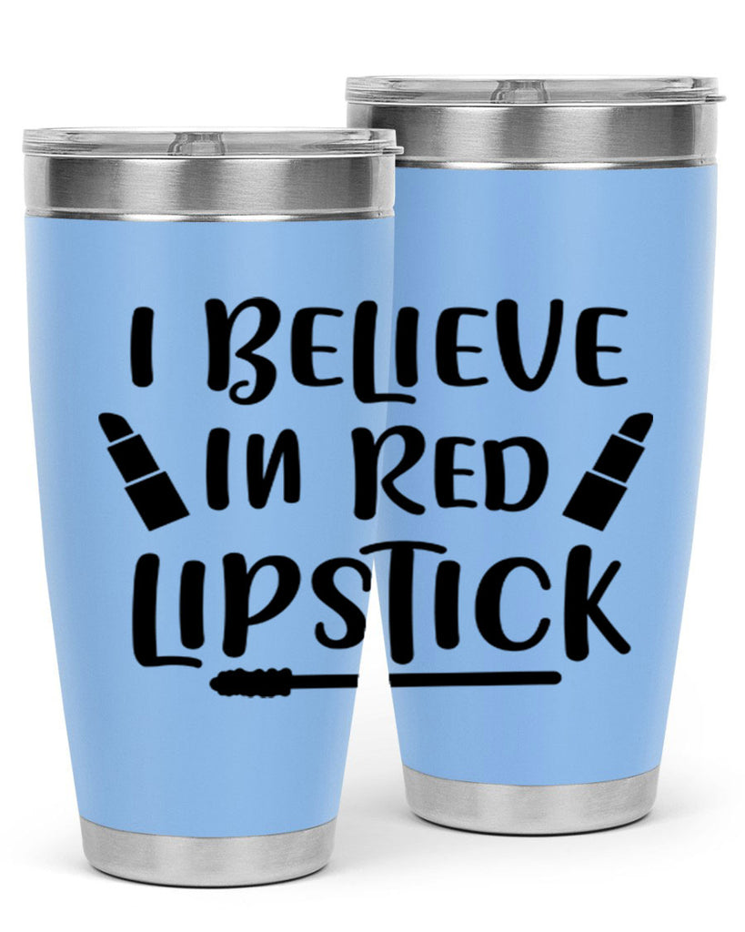 I Believe In Red Lipstick 104#- fashion- Cotton Tank