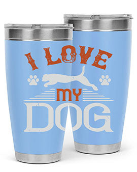 I Love My Dog Style 189#- dog- Tumbler