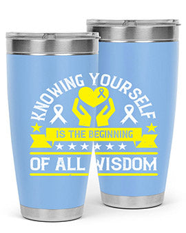 Knowing yourself is the beginning of all wisdom Style 38#- self awareness- Tumbler