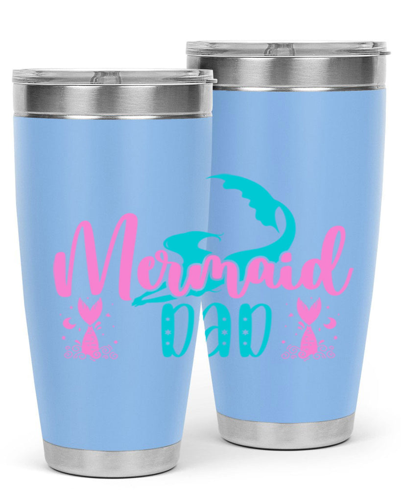 Mermaid Dad 356#- mermaid- Tumbler