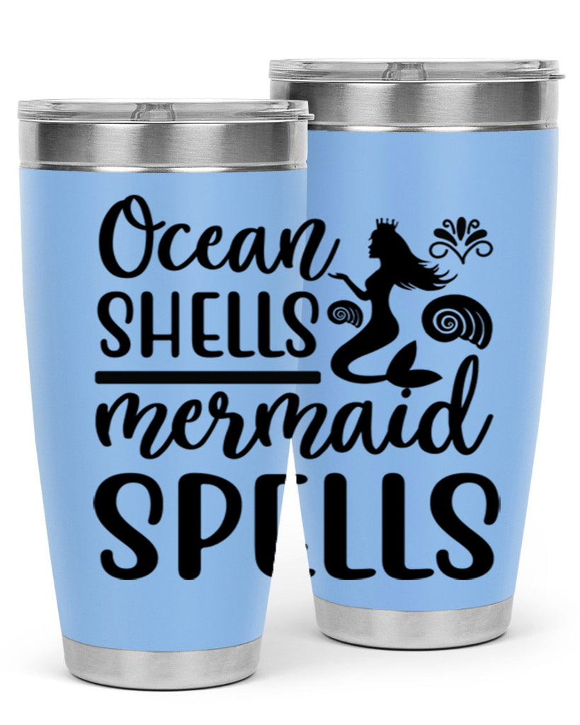 Ocean shells mermaid spells 522#- mermaid- Tumbler