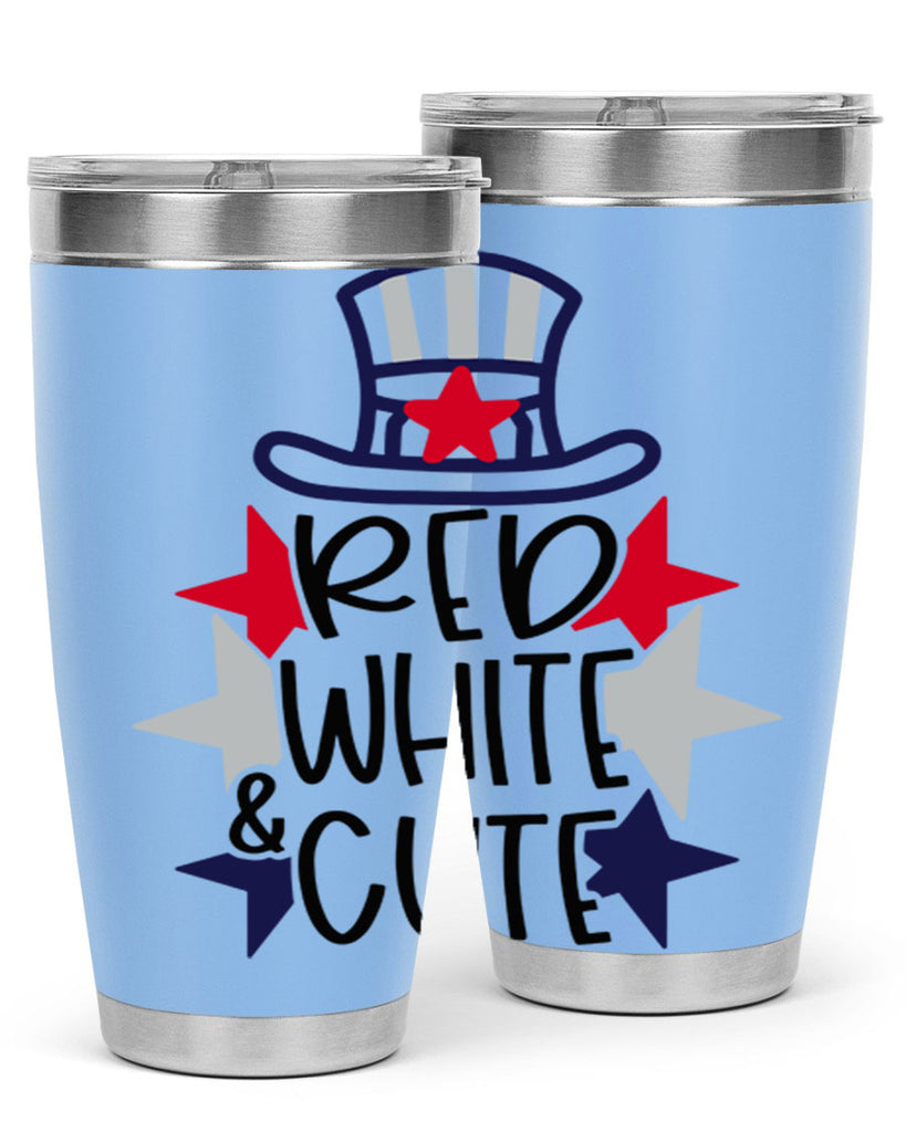 Red White Cute Style 169#- Fourt Of July- Tumbler