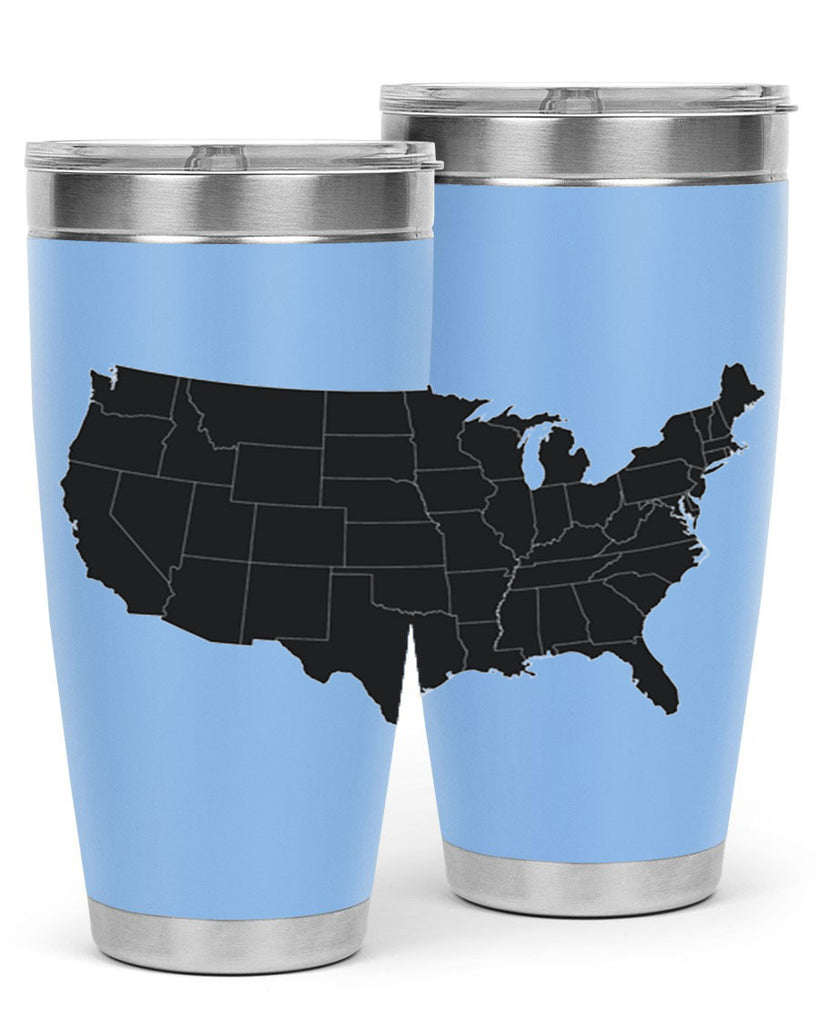 Separate Color Map Style 71#- Fourt Of July- Tumbler