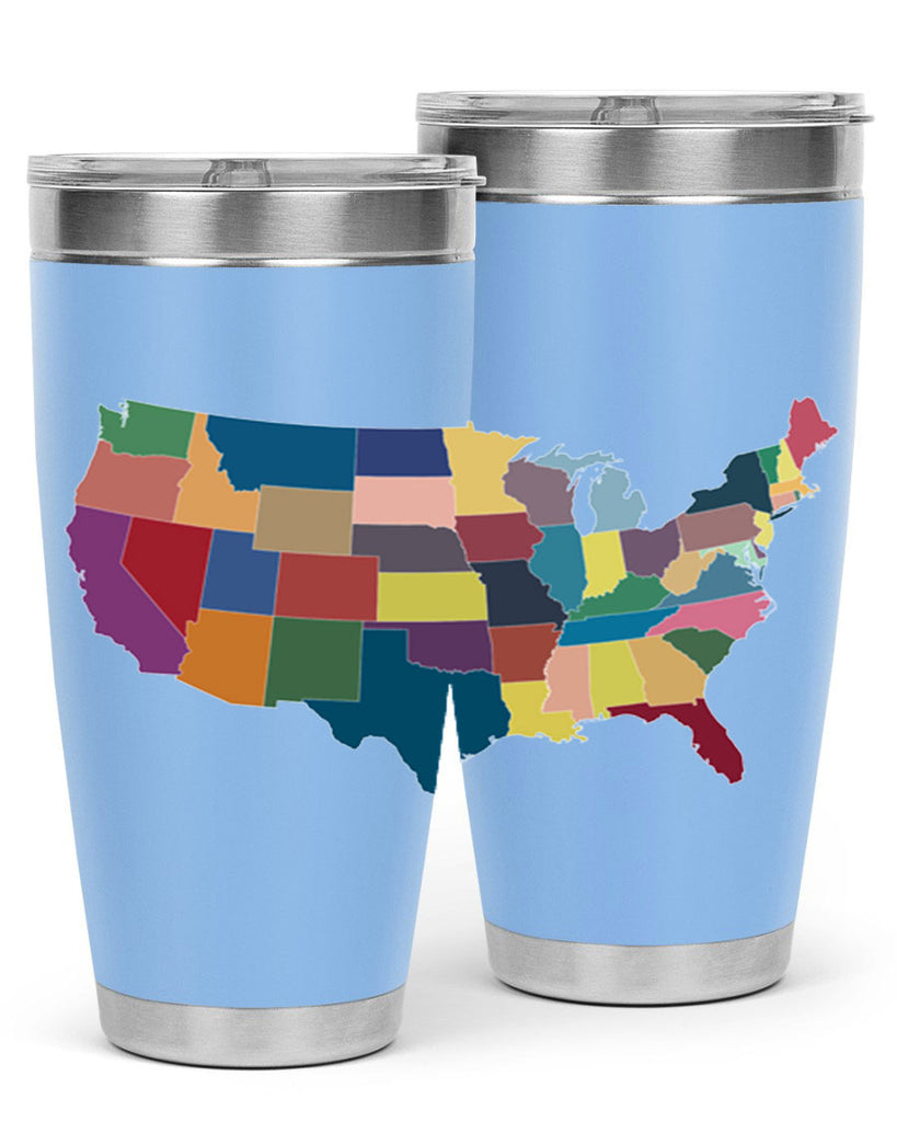 Separate Color Map Style 73#- Fourt Of July- Tumbler