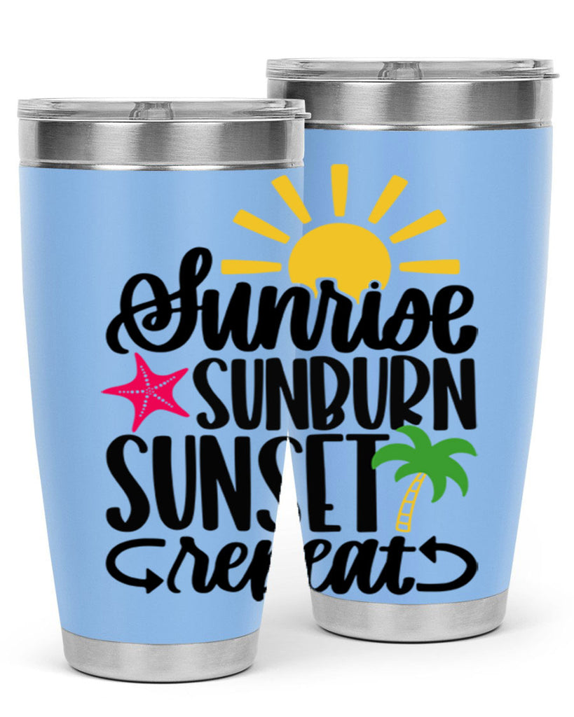 Sunrise Sunburn Sunset Repeat Style 16#- summer- Tumbler