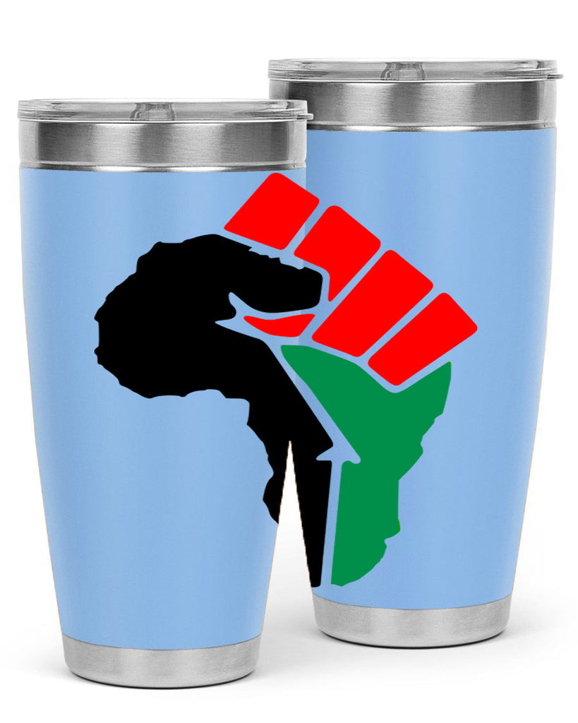 african power fist 274#- black words phrases- Cotton Tank