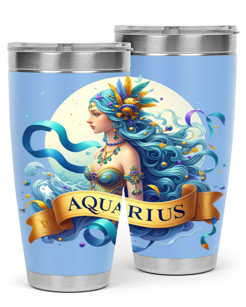 aquarius 84#- zodiac- Tumbler