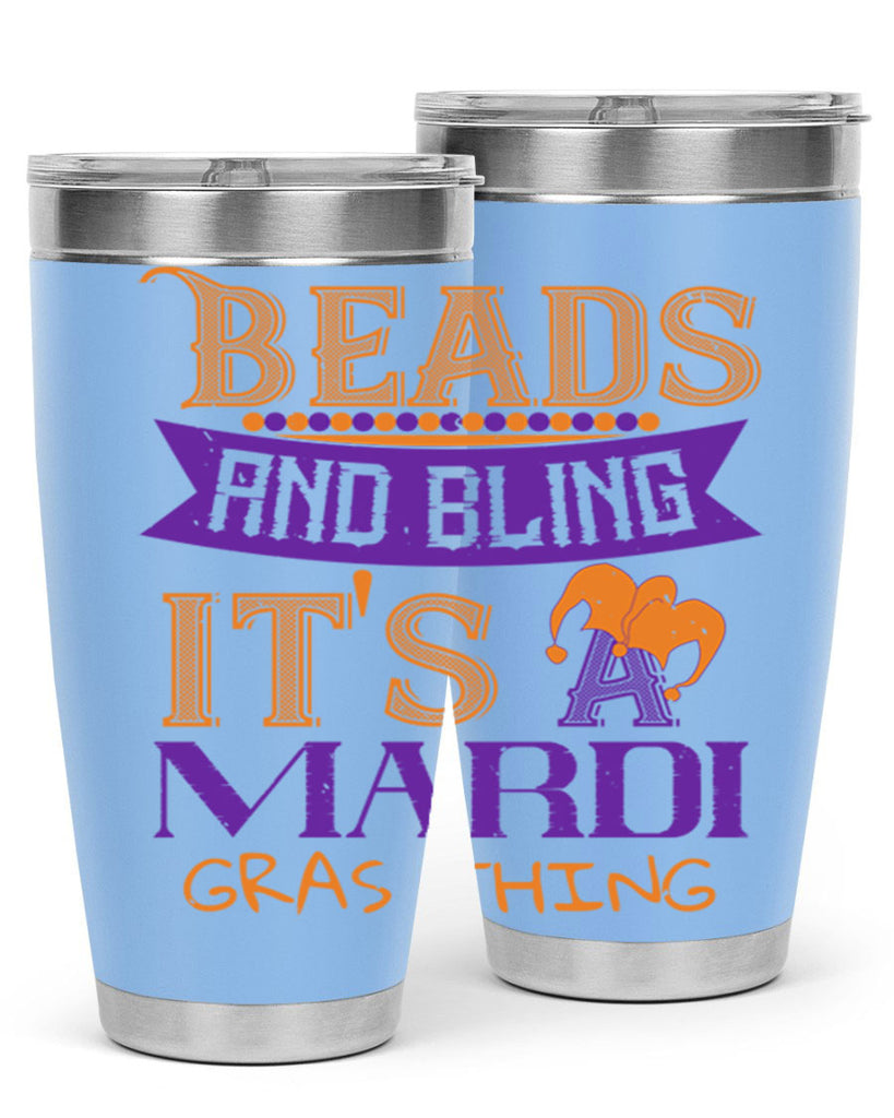 beads and bling its a mardi gras thing 51#- mardi gras- Tumbler