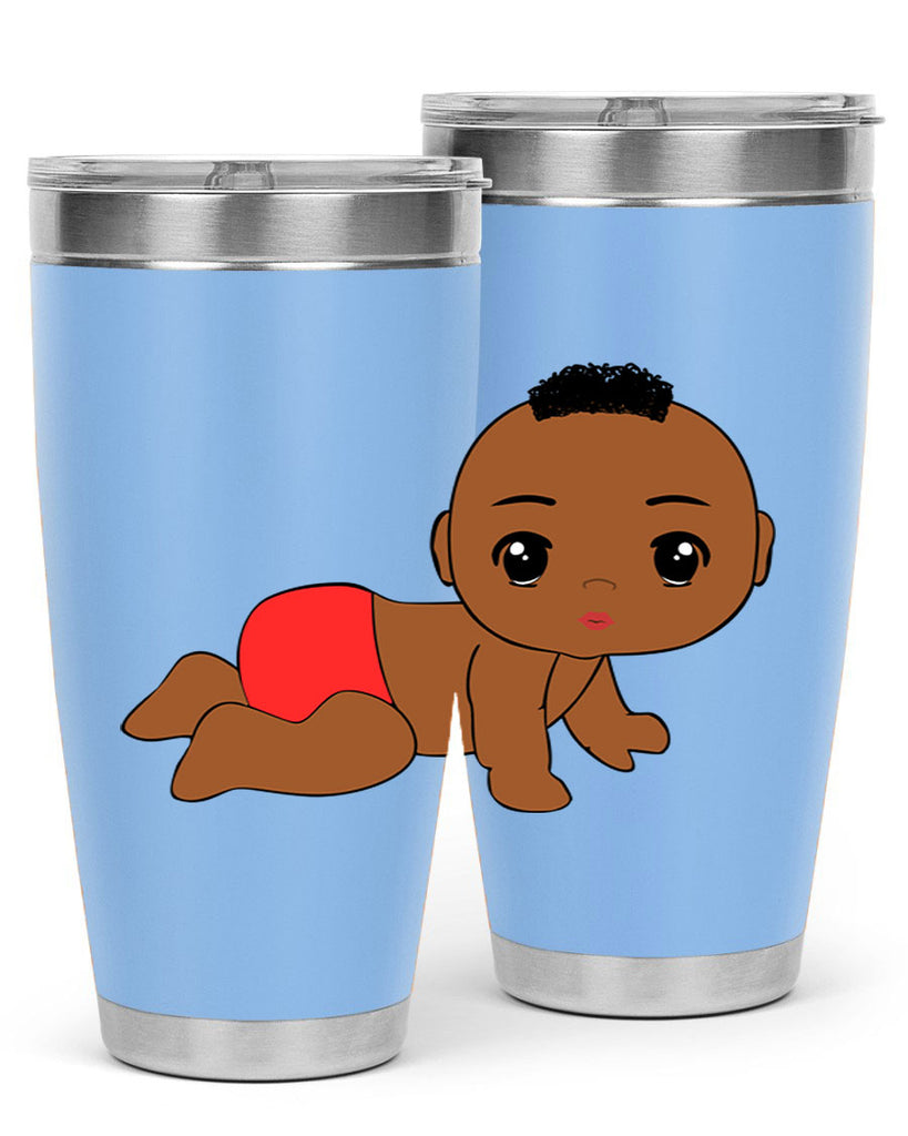 black baby boy 5#- black men - boys- tumbler