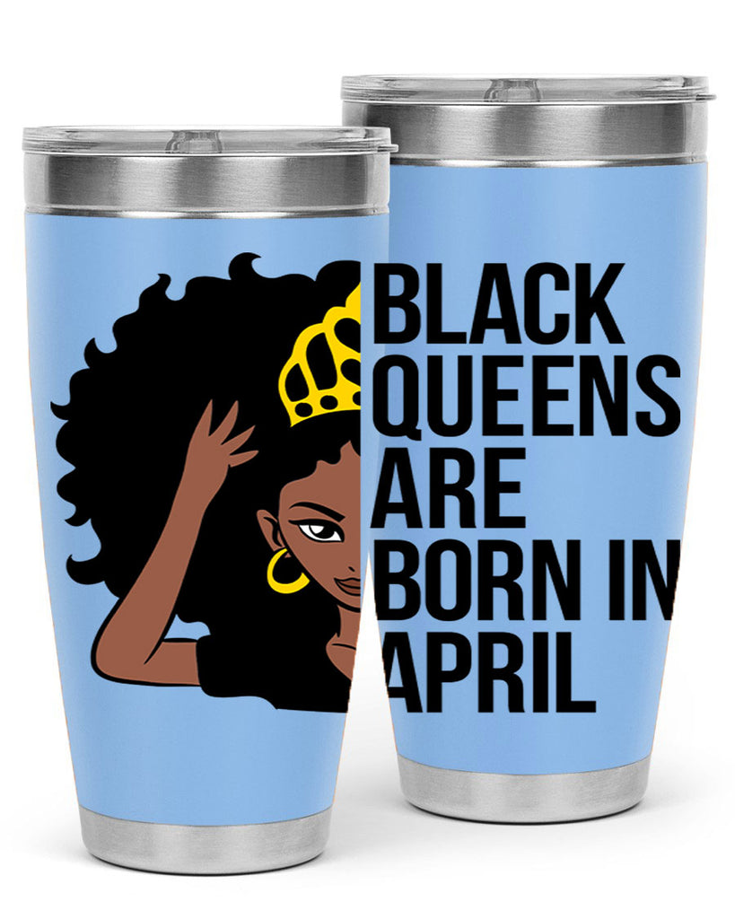 black queens are born in april 218#- black words phrases- Cotton Tank