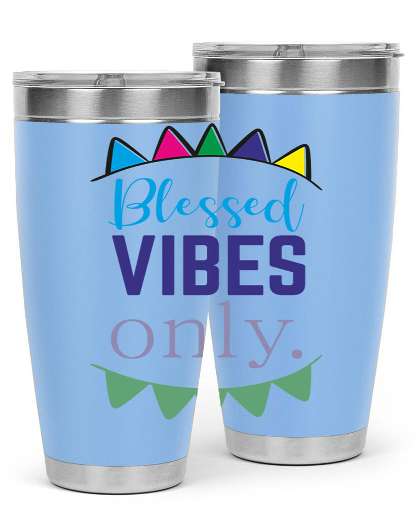blessd vibes only- black words phrases- Cotton Tank