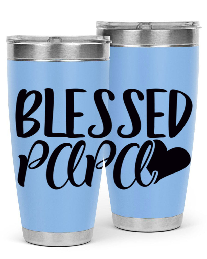 blessed papa 70#- grandpa - papa- Tumbler
