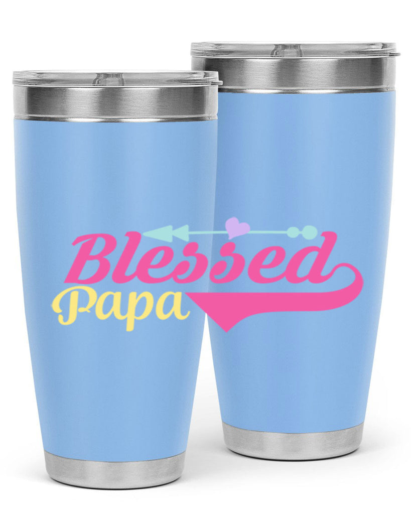 blessed papa 73#- grandpa - papa- Tumbler